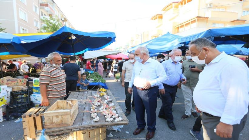 Başkan Aygün,Pazarcı esnafını ziyaret etti