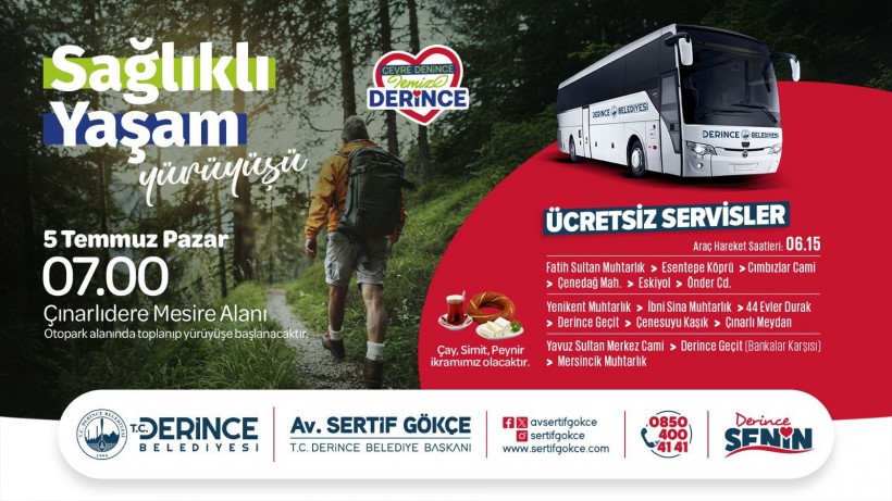 Çınarlıdere´de Sağlıklı Yaşam Yürüyüşü