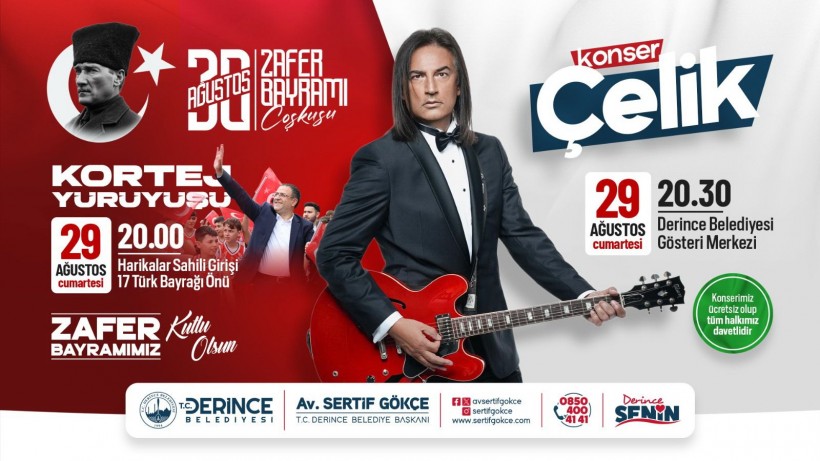 Derince´de Büyük Zafer Çelik Konseriyle Taçlanacak