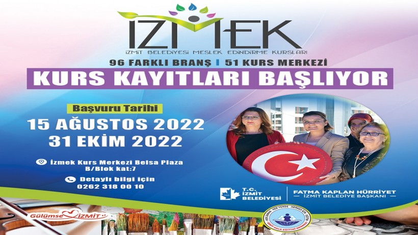 İZMEK’te yeni dönem kayıtları 15 Ağustos’ta başlıyor