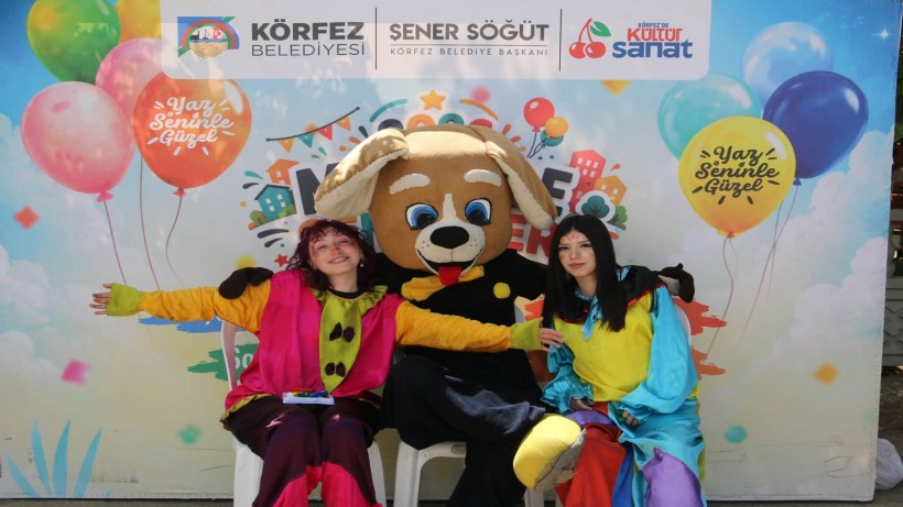 Körfez’de çocuklar doyasıya eğleniyor