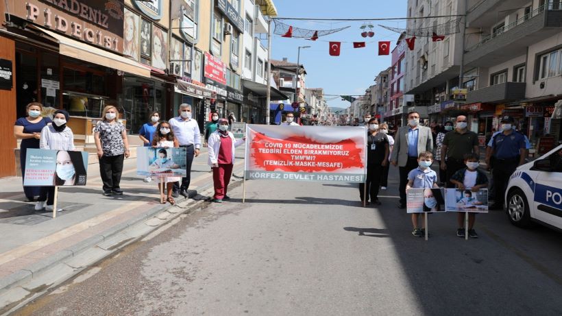 Koronavirüse karşı farkındalık yürüyüşü