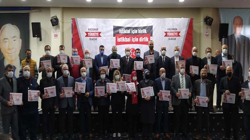 MHP Derinceden Davaya Emek Veren Partililere Teşekkür Belgesi programı