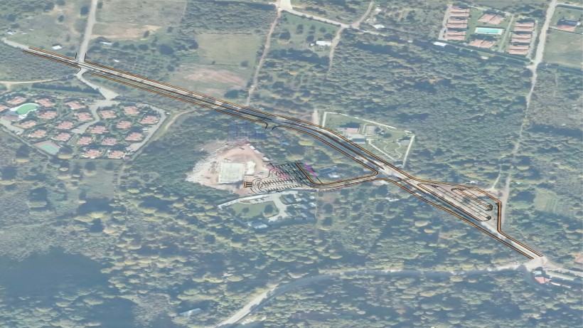 Teleferiğin Derbent istasyonuna yol ve otopark