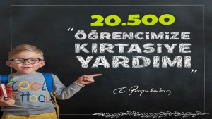 20 bin 522 öğrenciye 3 milyonluk kırtasiye yardımı