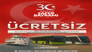30 Ağustos’ta toplu ulaşım ücretsiz