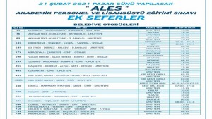 ALES için hafta sonu ek sefer yapılacak