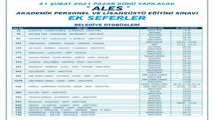 ALES için hafta sonu ek sefer yapılacak