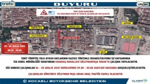 Darıca ve İzmit’te geçici güzergah uygulaması