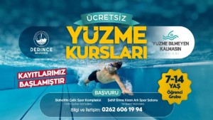Derince´de Ücretsiz Yüzme Kursları Başlıyor