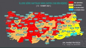 Harita güncellendi: Vaka oranı yine yüksek